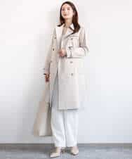 FOVDA12250 MK MICHEL KLEIN(MK ミッシェルクラン) ベーシックトレンチコート/撥水加工・防花粉 ベージュ