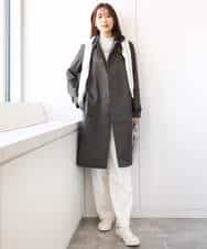 FOVDA12250 MK MICHEL KLEIN(MK ミッシェルクラン) ベーシックトレンチコート/撥水加工・防花粉 ベージュ