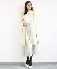 FOVDD32220 MK MICHEL KLEIN(MK ミッシェルクラン) フェイクスウェードノーカラーコート/洗える モカ