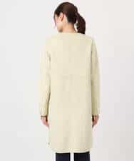 FOVDD32220 MK MICHEL KLEIN(MK ミッシェルクラン) フェイクスウェードノーカラーコート/洗える モカ