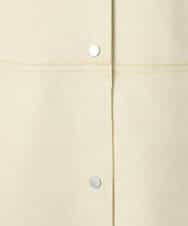 FOVDD32220 MK MICHEL KLEIN(MK ミッシェルクラン) フェイクスウェードノーカラーコート/洗える モカ