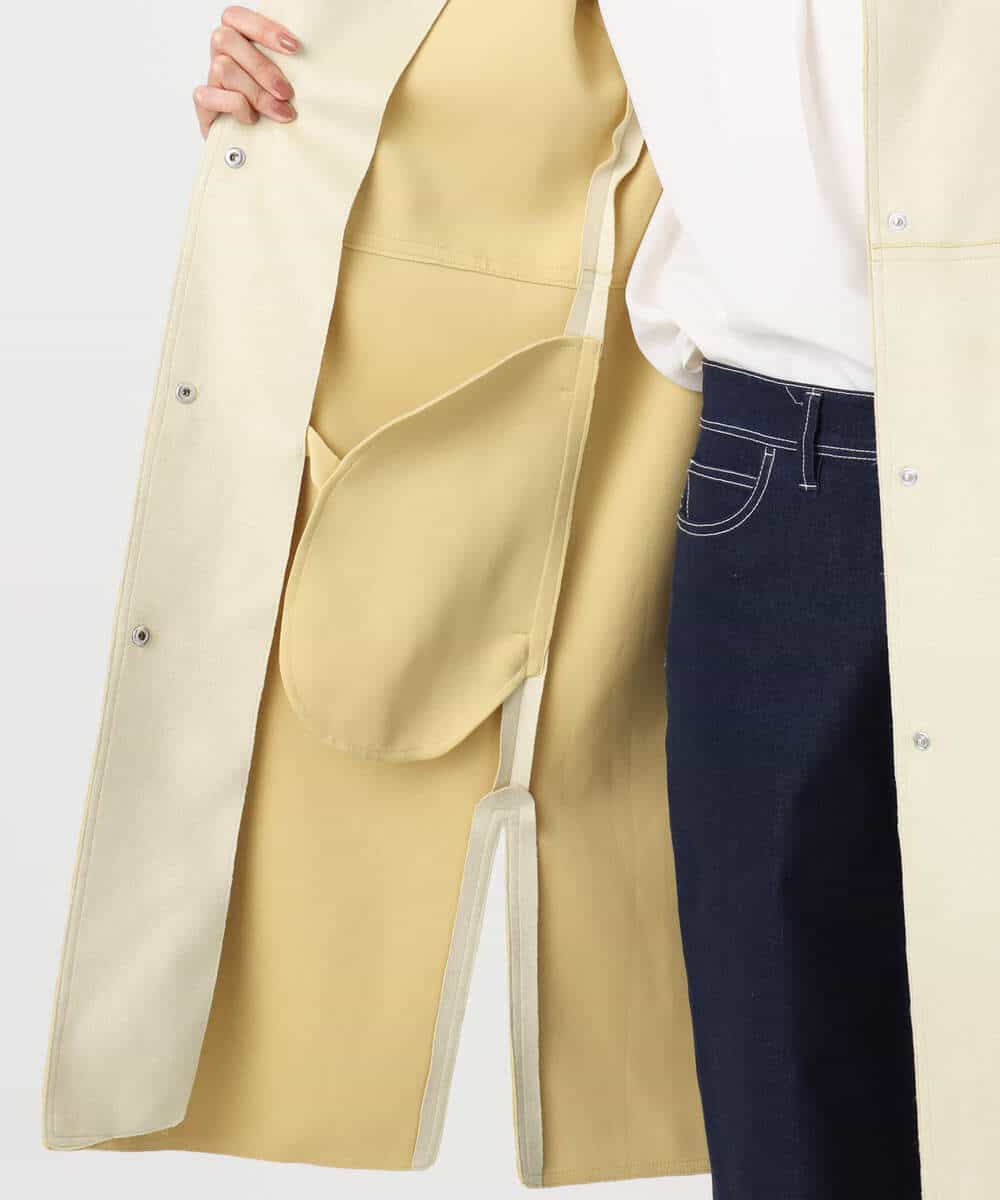 FOVDD32220 MK MICHEL KLEIN(MK ミッシェルクラン) フェイクスウェードノーカラーコート/洗える モカ