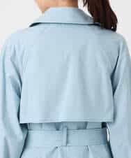 FOVFD10300 MK MICHEL KLEIN(MK ミッシェルクラン) トレンチディティールロングコート/撥水/洗える ライトブルー