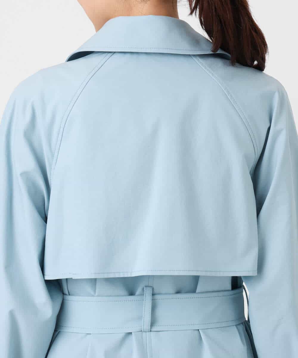 FOVFD10300 MK MICHEL KLEIN(MK ミッシェルクラン) トレンチディティールロングコート/撥水/洗える ライトブルー