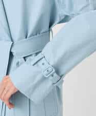 FOVFD10300 MK MICHEL KLEIN(MK ミッシェルクラン) トレンチディティールロングコート/撥水/洗える ライトブルー