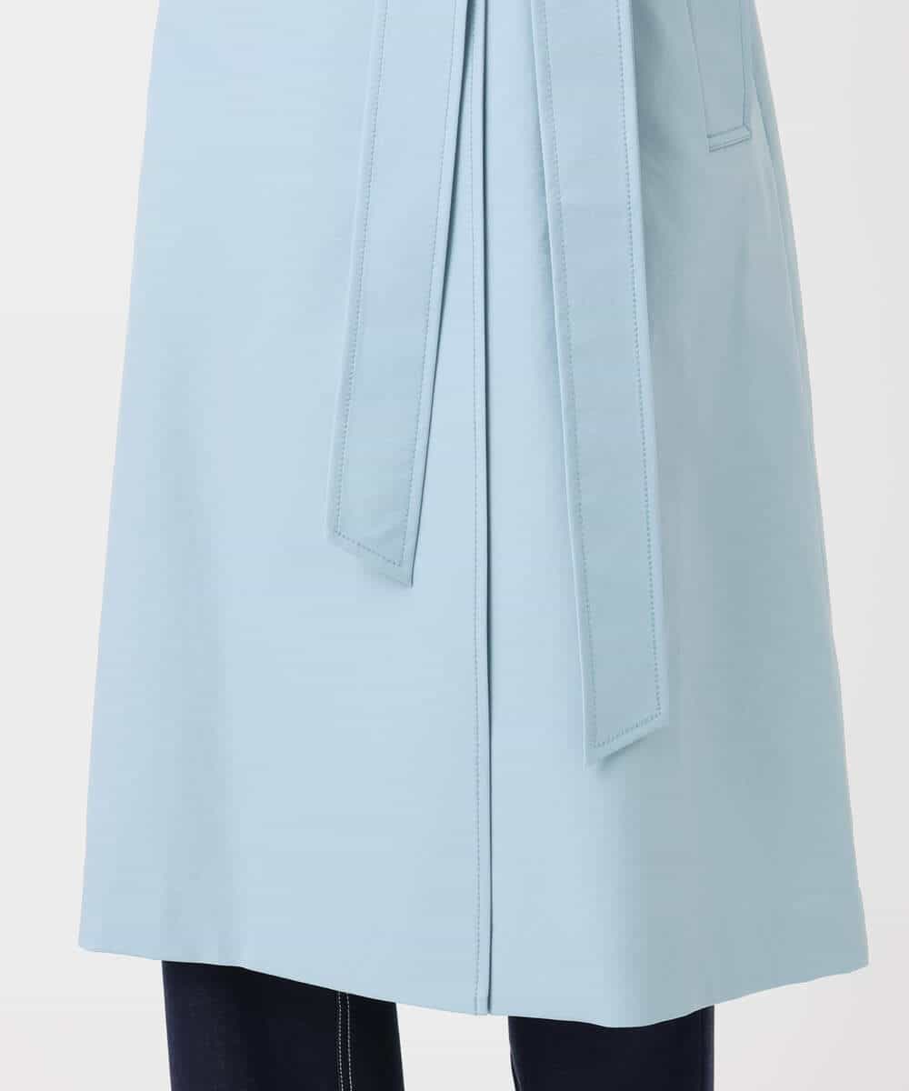 FOVFD10300 MK MICHEL KLEIN(MK ミッシェルクラン) トレンチディティールロングコート/撥水/洗える ライトブルー