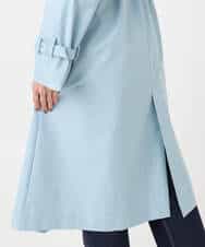 FOVFD10300 MK MICHEL KLEIN(MK ミッシェルクラン) トレンチディティールロングコート/撥水/洗える ライトブルー