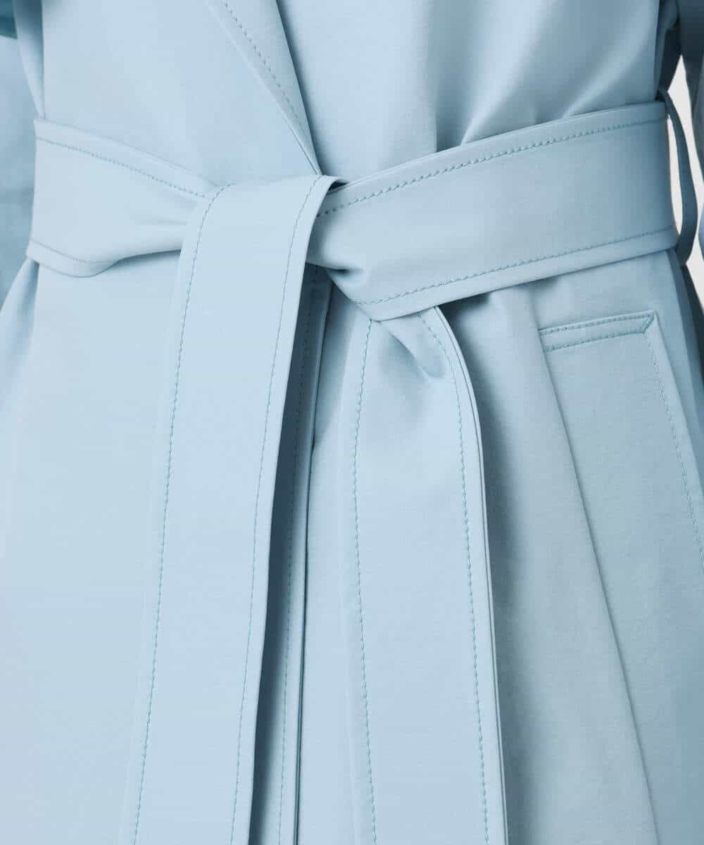 FOVFD10300 MK MICHEL KLEIN(MK ミッシェルクラン) トレンチディティールロングコート/撥水/洗える ライトブルー