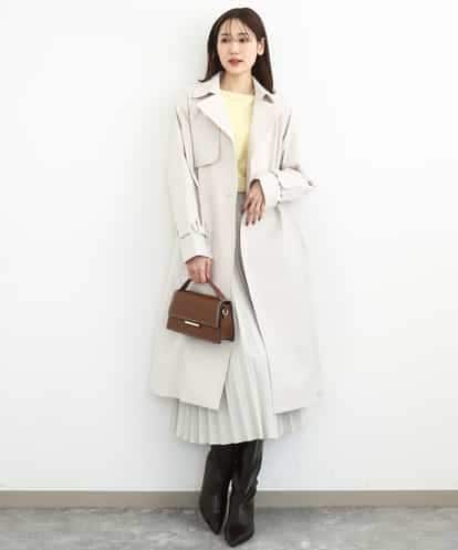 FOVFD10300 MK MICHEL KLEIN トレンチディティールロングコート/撥水/洗える