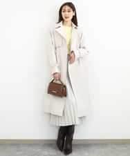 FOVFD10300 MK MICHEL KLEIN(MK ミッシェルクラン) トレンチディティールロングコート/撥水/洗える ベージュ