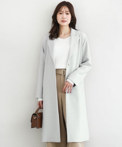 FOVFD14280 MK MICHEL KLEIN [洗える]ライトダブルクロスチェスターコート