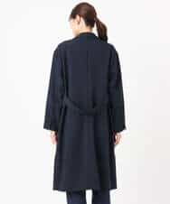 FOVFD14280 MK MICHEL KLEIN(MK ミッシェルクラン) ライトダブルクロスチェスターコート/洗える ネイビー