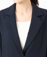 FOVFD14280 MK MICHEL KLEIN(MK ミッシェルクラン) ライトダブルクロスチェスターコート/洗える ネイビー