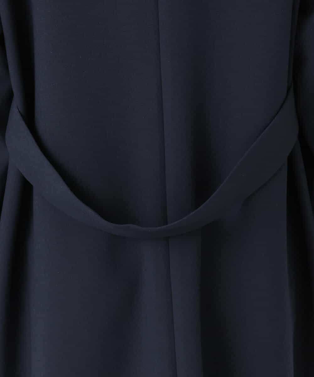 FOVFD14280 MK MICHEL KLEIN(MK ミッシェルクラン) ライトダブルクロスチェスターコート/洗える ネイビー