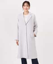 FOVFD14280 MK MICHEL KLEIN(MK ミッシェルクラン) ライトダブルクロスチェスターコート/洗える ネイビー