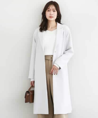 FOVFD14280 MK MICHEL KLEIN ライトダブルクロスチェスターコート/洗える