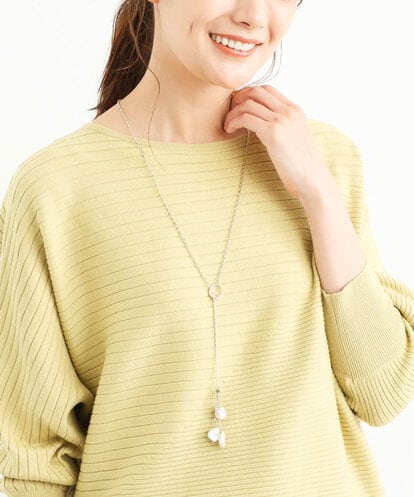 FR2AS32060  淡水パールラリエット風ネックレス