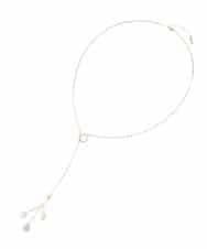 FR2AS32060 MK MICHEL KLEIN(MK ミッシェルクラン) 淡水パールラリエット風ネックレス ゴールド