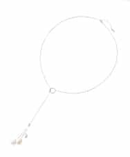 FR2AS32060 MK MICHEL KLEIN(MK ミッシェルクラン) 淡水パールラリエット風ネックレス シルバー