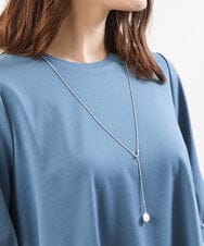 FR2AV30060 MK MICHEL KLEIN(MK ミッシェルクラン) 淡水パールY字ネックレス シルバー