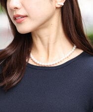 FR2DV10045 MK MICHEL KLEIN(MK ミッシェルクラン) フェイクパールショートネックレス アイボリー