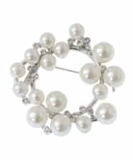 FR2DV94040 MK MICHEL KLEIN(MK ミッシェルクラン) パールブローチ シルバー