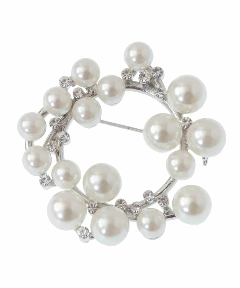 FR2DV94040 MK MICHEL KLEIN(MK ミッシェルクラン) パールブローチ シルバー