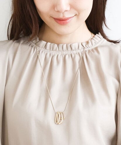 FR2FD21065 MK MICHEL KLEIN リングモチーフロングネックレス