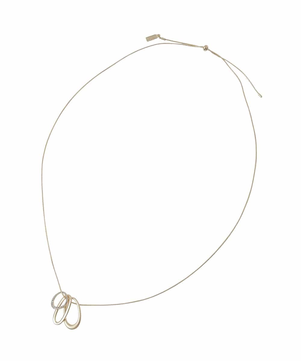 FR2FD21065 MK MICHEL KLEIN(MK ミッシェルクラン) リングモチーフロングネックレス ゴールド