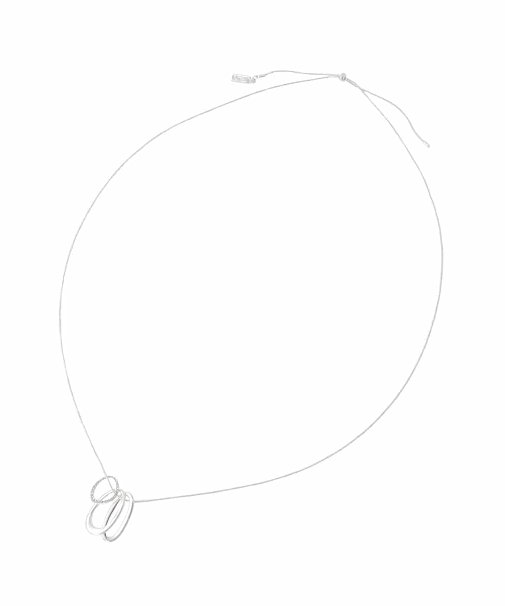 FR2FD21065 MK MICHEL KLEIN(MK ミッシェルクラン) リングモチーフロングネックレス シルバー