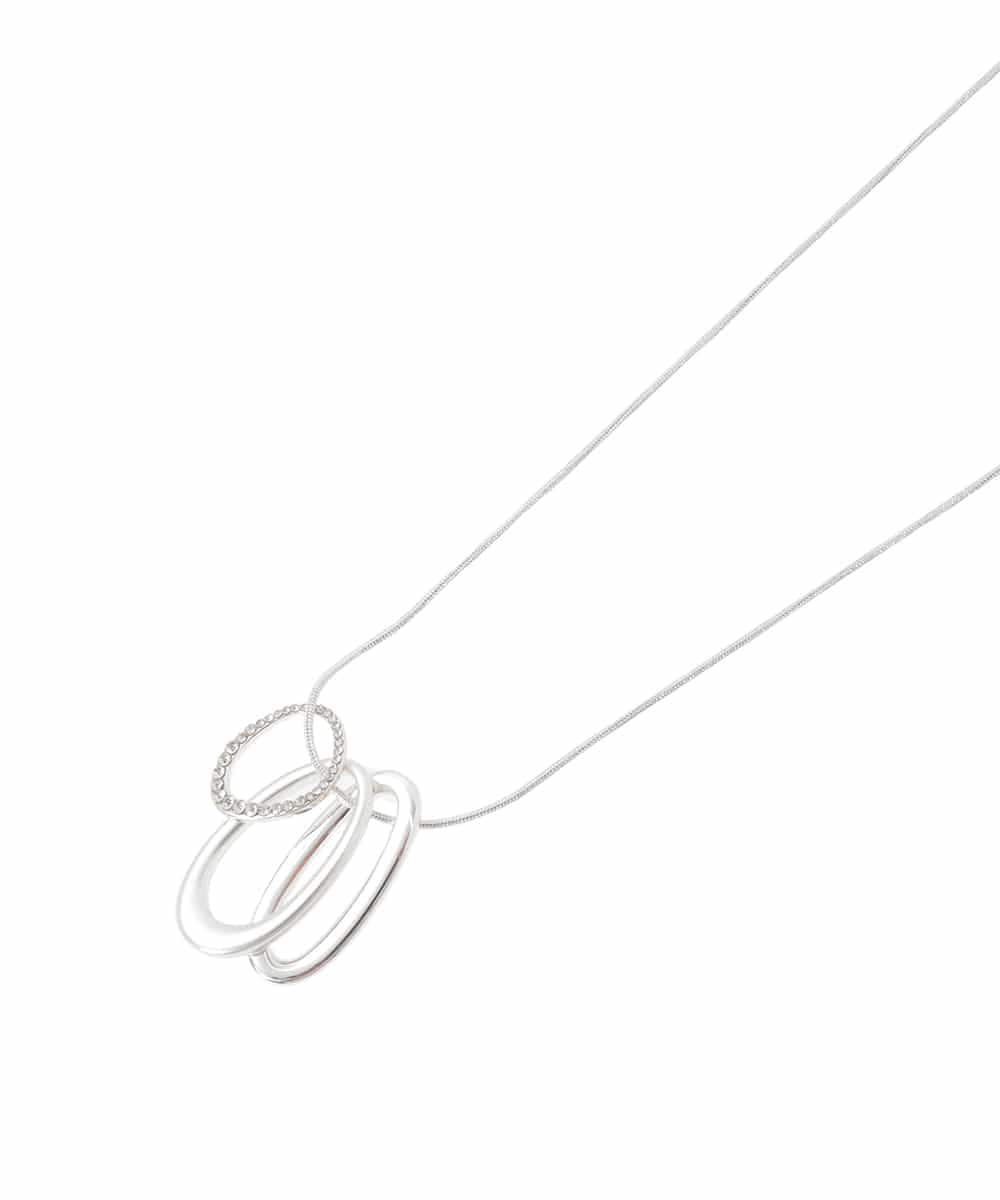 FR2FD21065 MK MICHEL KLEIN(MK ミッシェルクラン) リングモチーフロングネックレス シルバー