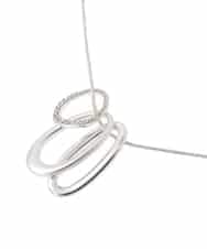 FR2FD21065 MK MICHEL KLEIN(MK ミッシェルクラン) リングモチーフロングネックレス シルバー