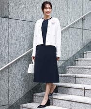 FR2FD90055 MK MICHEL KLEIN(MK ミッシェルクラン) シフォンコサージュ ネイビー