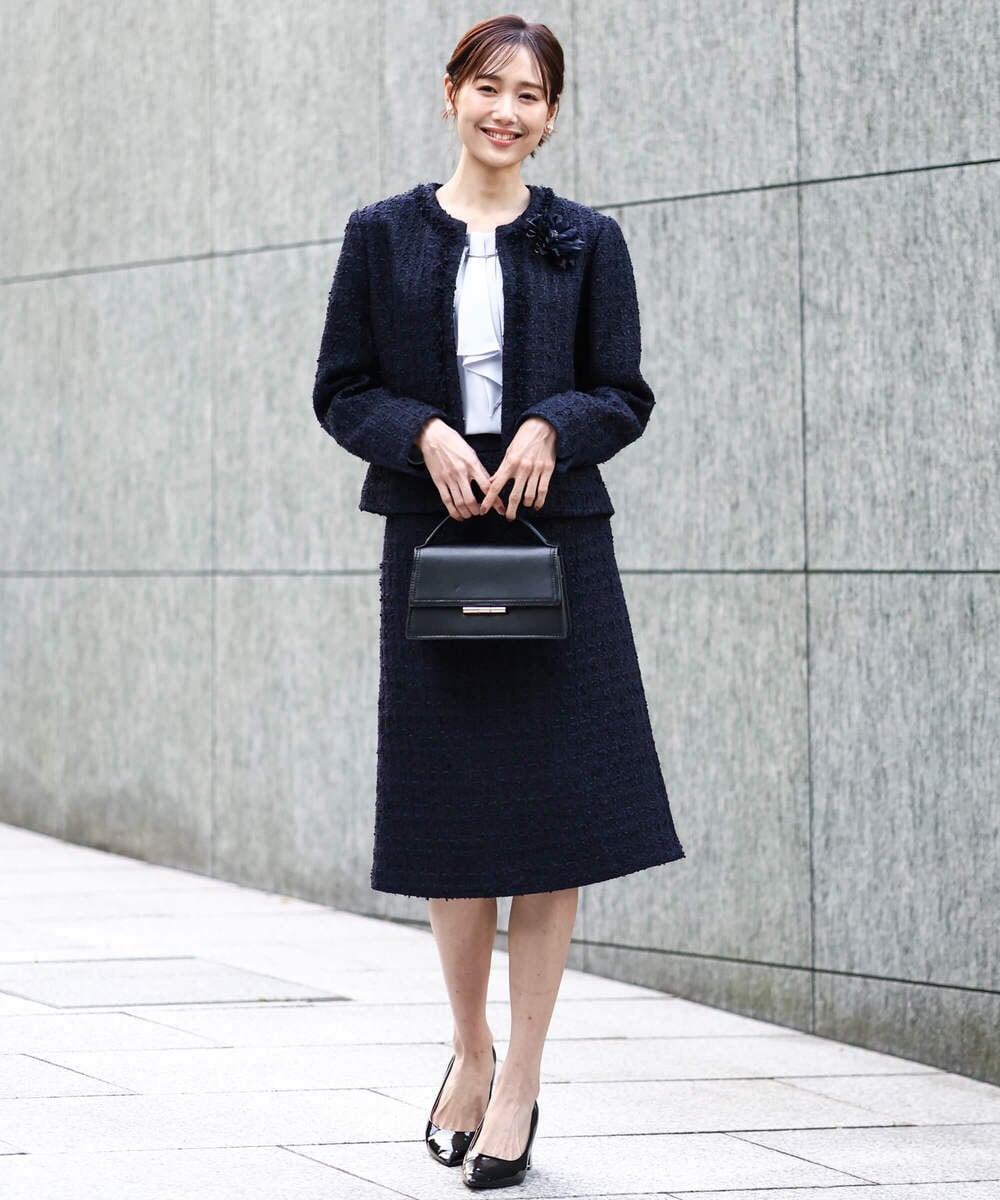 FR2FD90055 MK MICHEL KLEIN(MK ミッシェルクラン) シフォンコサージュ ネイビー