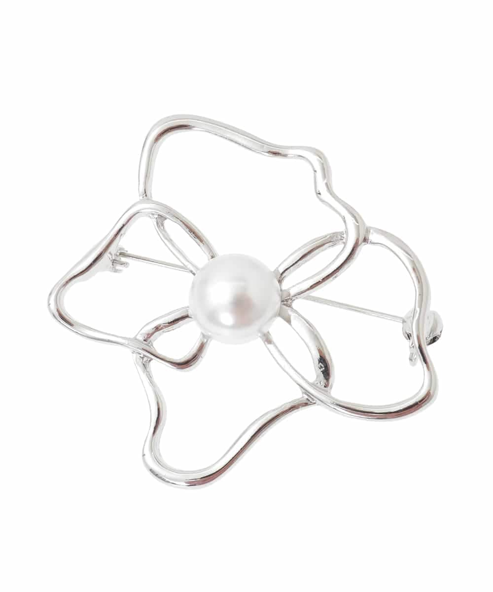 FR2FD91045 MK MICHEL KLEIN(MK ミッシェルクラン) フラワーモチーフブローチ シルバー