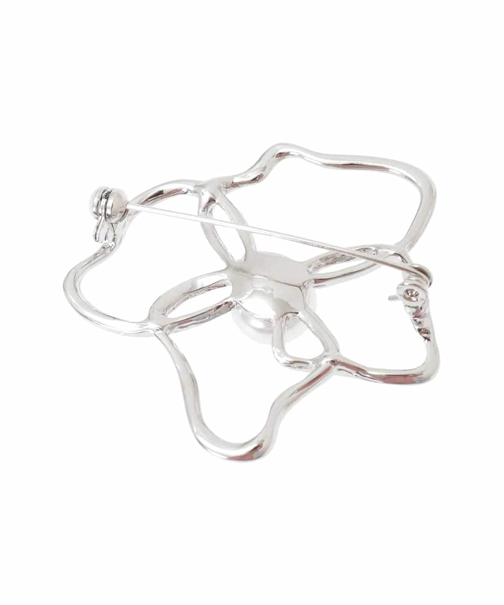 FR2FD91045 MK MICHEL KLEIN(MK ミッシェルクラン) フラワーモチーフブローチ シルバー