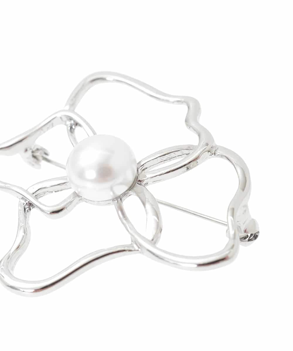 FR2FD91045 MK MICHEL KLEIN(MK ミッシェルクラン) フラワーモチーフブローチ シルバー