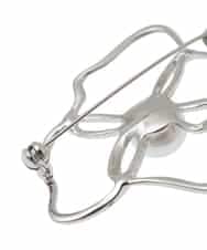 FR2FD91045 MK MICHEL KLEIN(MK ミッシェルクラン) フラワーモチーフブローチ シルバー