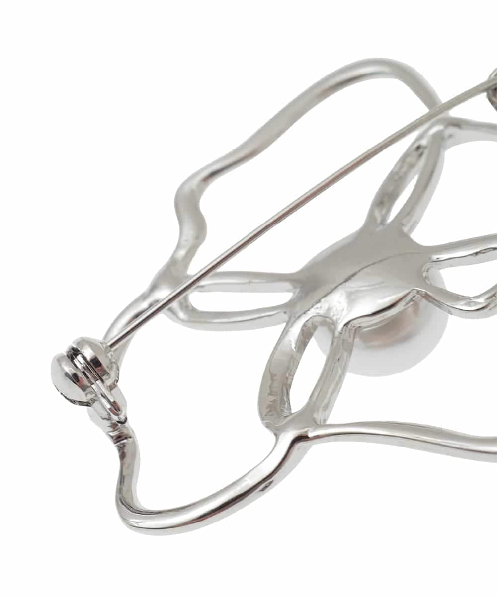 FR2FD91045 MK MICHEL KLEIN(MK ミッシェルクラン) フラワーモチーフブローチ シルバー