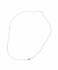 FR2FD94050 MK MICHEL KLEIN(MK ミッシェルクラン) ロングパールネックレス シルバー