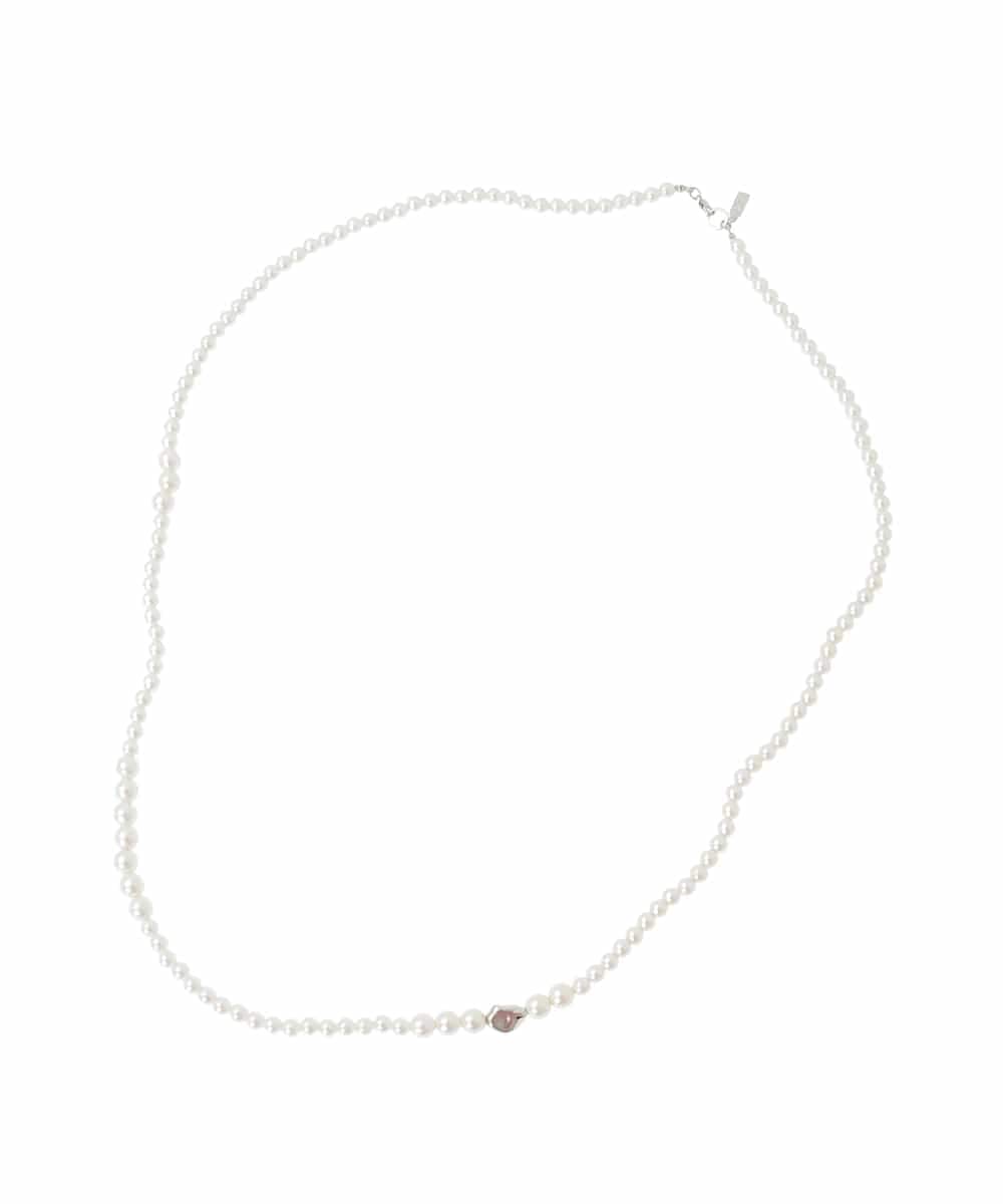 FR2FD94050 MK MICHEL KLEIN(MK ミッシェルクラン) ロングパールネックレス シルバー
