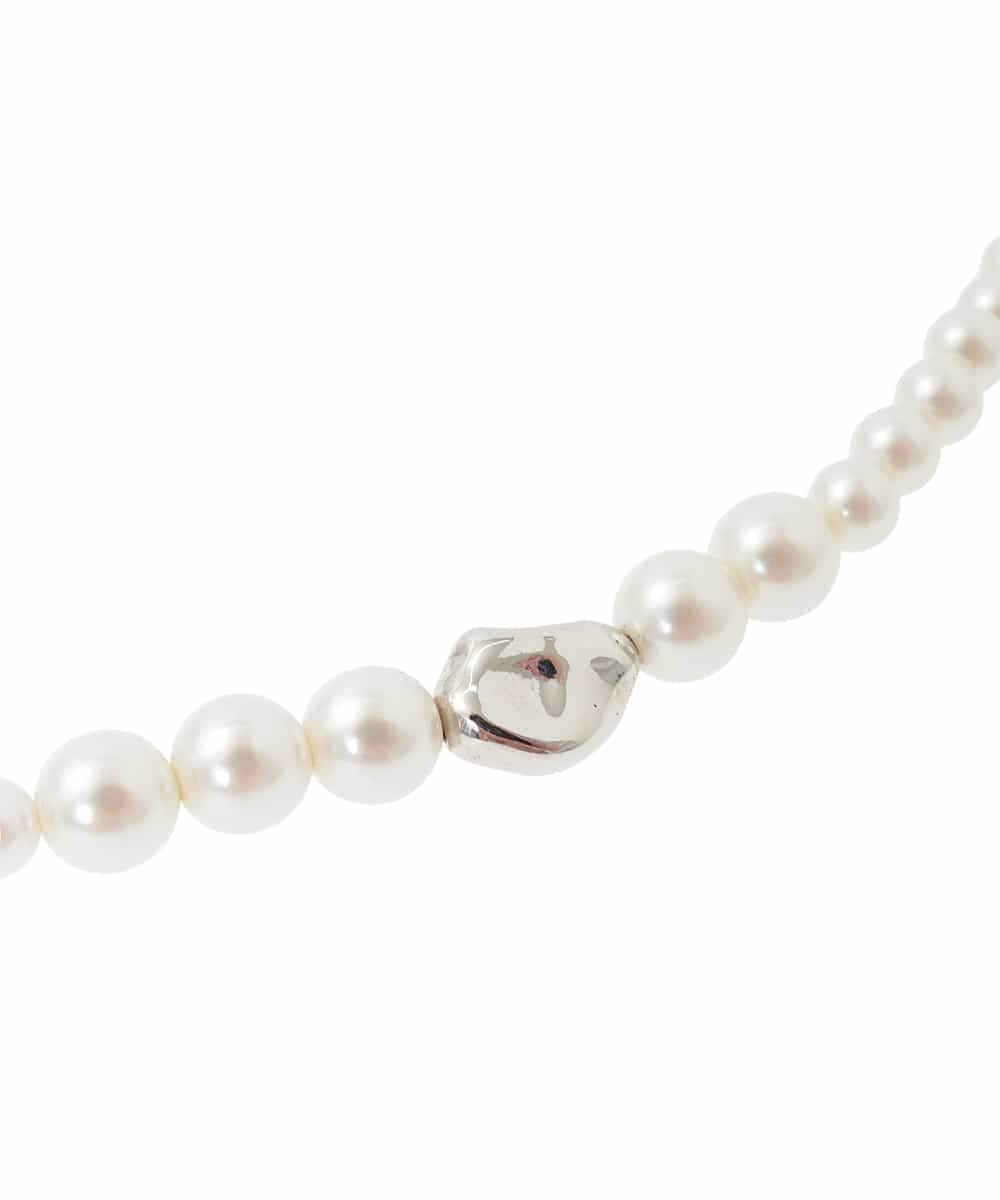 FR2FD94050 MK MICHEL KLEIN(MK ミッシェルクラン) ロングパールネックレス シルバー