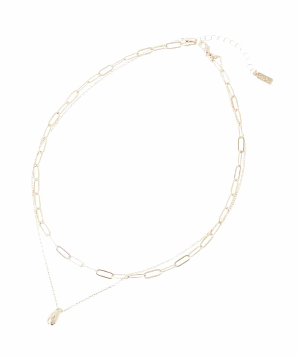 FR2JA21060 MK MICHEL KLEIN(MK ミッシェルクラン) 2連ショートネックレス ゴールド
