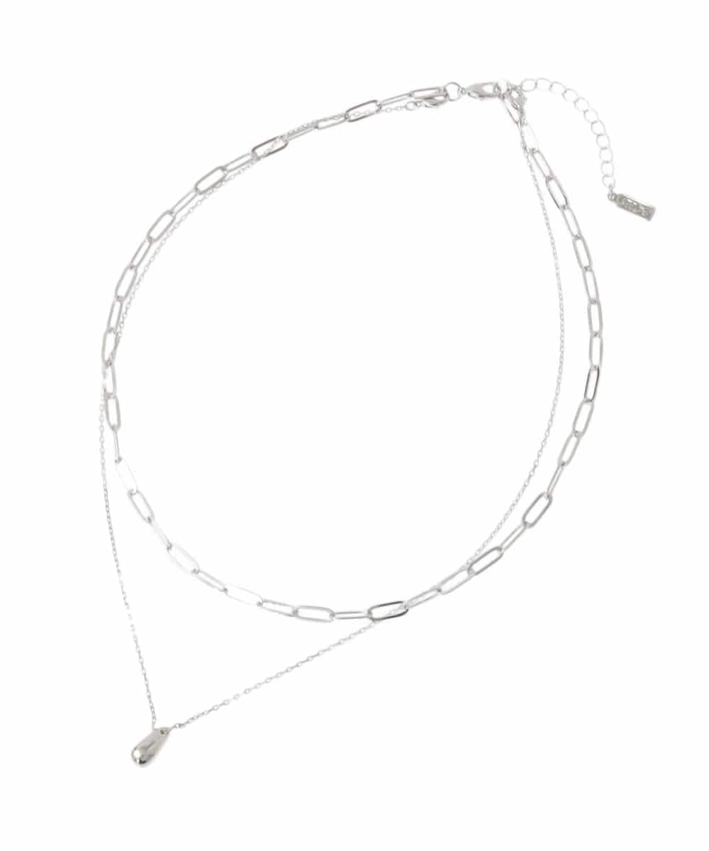 FR2JA21060 MK MICHEL KLEIN(MK ミッシェルクラン) 2連ショートネックレス シルバー