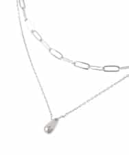 FR2JA21060 MK MICHEL KLEIN(MK ミッシェルクラン) 2連ショートネックレス シルバー