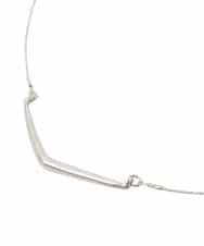 FR2JD22060 MK MICHEL KLEIN(MK ミッシェルクラン) V字メタルプレートネックレス シルバー