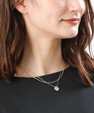 FR2JS22055 MK MICHEL KLEIN(MK ミッシェルクラン) 2連ショートネックレス/ニッケルフリー シルバー