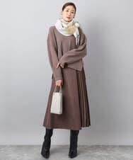 FR3AD51063 MK MICHEL KLEIN(MK ミッシェルクラン) 大判チェック柄ストール/洗える レッド