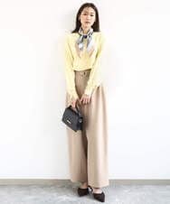 FR3GD01040 MK MICHEL KLEIN(MK ミッシェルクラン) 幾何柄スカーフ/洗える ライトブルー