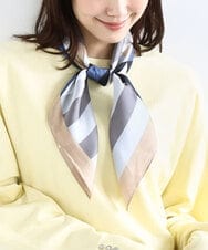 FR3GD01040 MK MICHEL KLEIN(MK ミッシェルクラン) 幾何柄スカーフ/洗える ベージュ